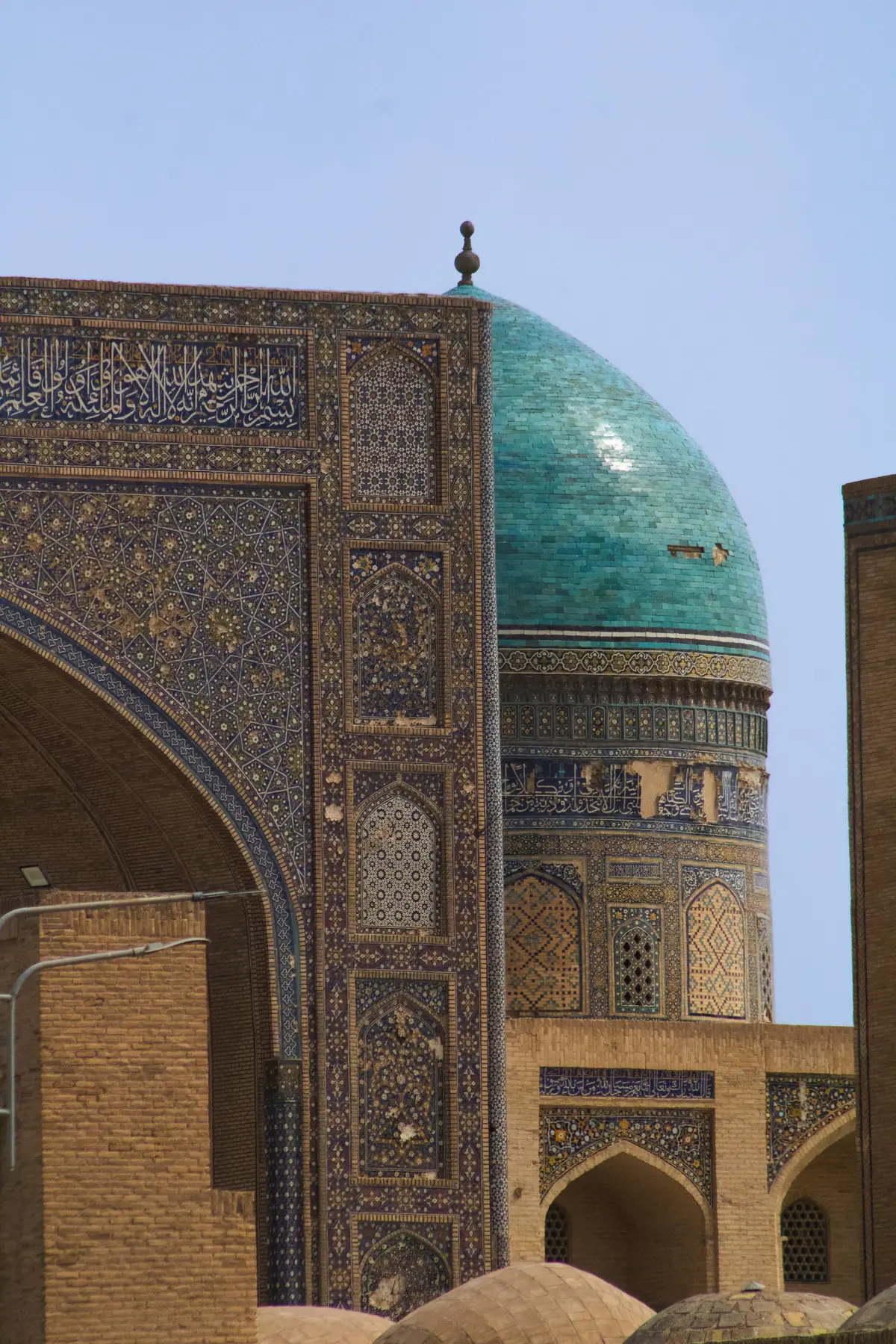 Turquoise dome and tiled portal, Bukhara